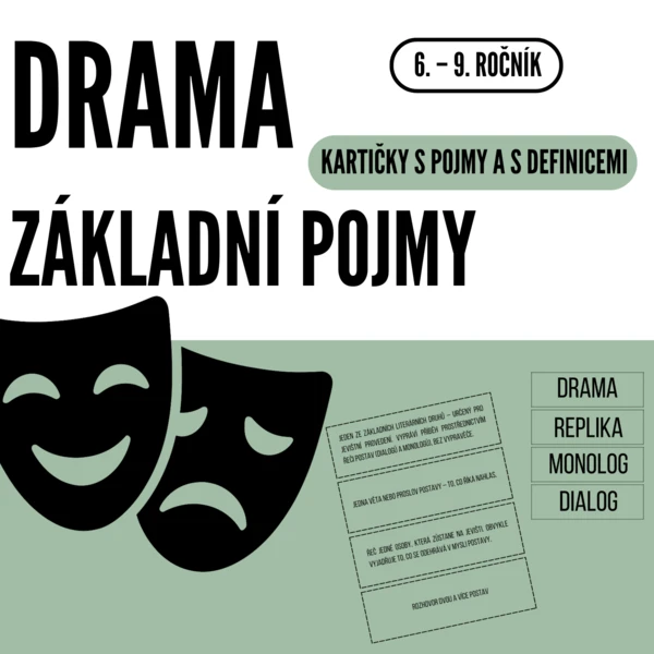 Drama – kartičky s pojmy 1