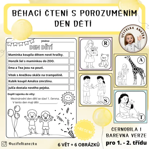 DEN DĚTÍ - BĚACÍ ČTENÍ S POROZUMĚNÍM 1