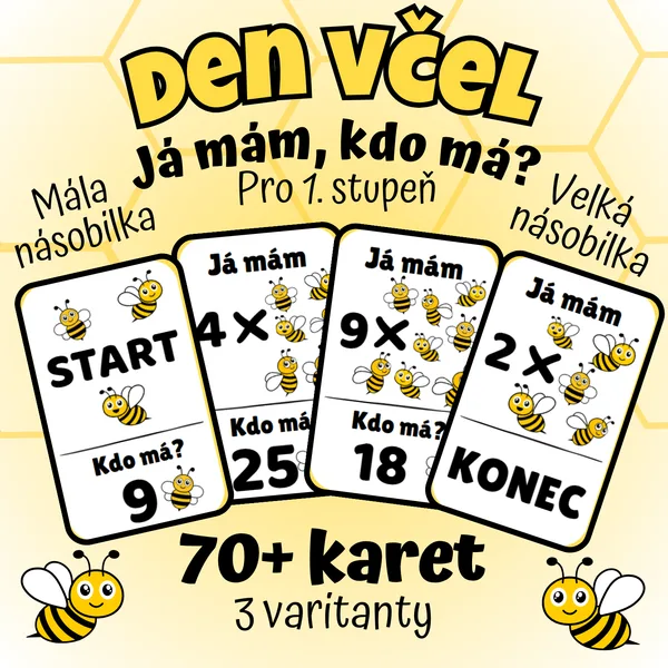 🐝 Já mám, kdo má – Včelí násobilka 🍯 1