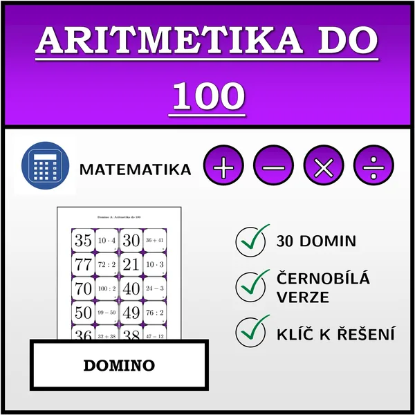 Domino - Aritmetika do 100 | matematika 1