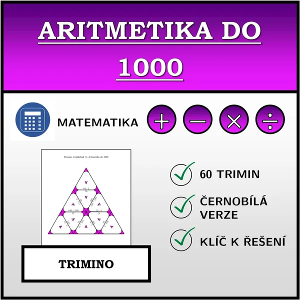 Trimino - Aritmetika do 1000 | matematika 1