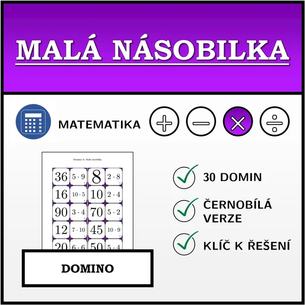 Domino - Malá násobilka | matematika 1