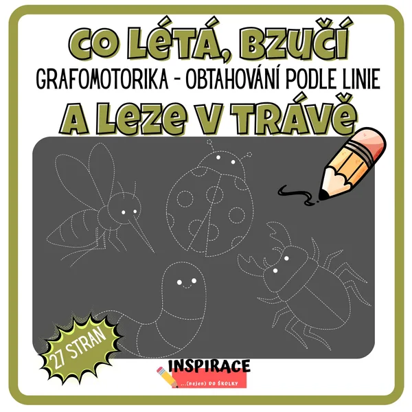 CO LÉTÁ, BZUČÍ a LEZE V TRÁVĚ - 🐞 grafomotorika 1