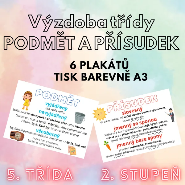 PLAKÁTY PODMĚT a PŘÍSUDEK 1