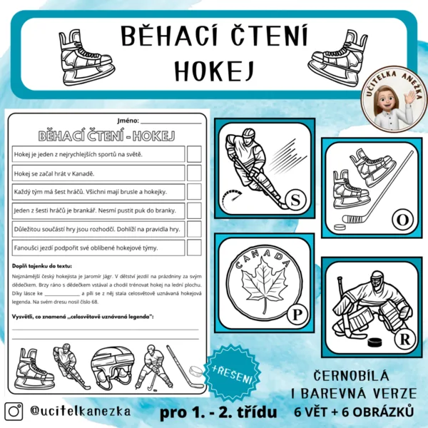 HOKEJ - BĚHACÍ ČTENÍ S POROZUMĚNÍM 1