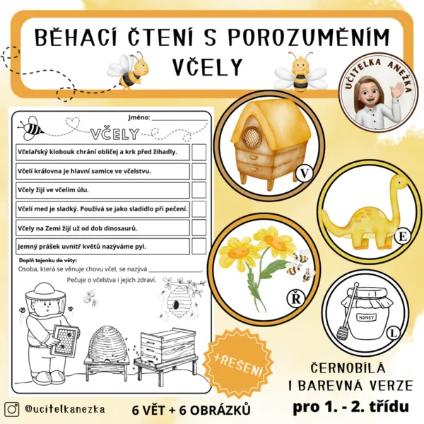 VČELY - BĚHACÍ ČTENÍ (1. - 2. TŘÍDA) 1