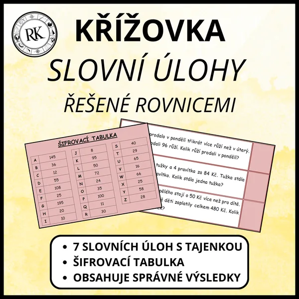 Slovní úlohy - Křížovka 1