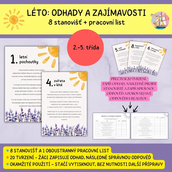 Léto: odhady a zajímavosti (stanoviště) 1
