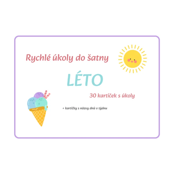 Úkoly do šatny - LÉTO 1