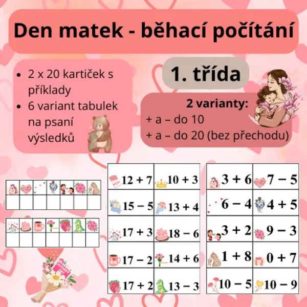 Den matek - běhací počítání (+ a - do 10, + a - do 20 bez přechodu) 1