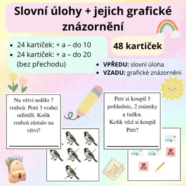 Slovní úlohy + jejich grafické znázornění 1