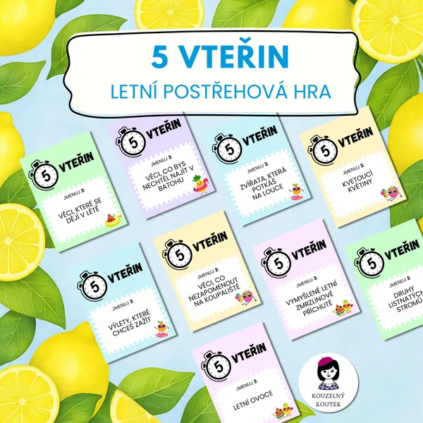 Postřehová hra 5 vteřin - léto, prázdniny, moře, dovolená 1