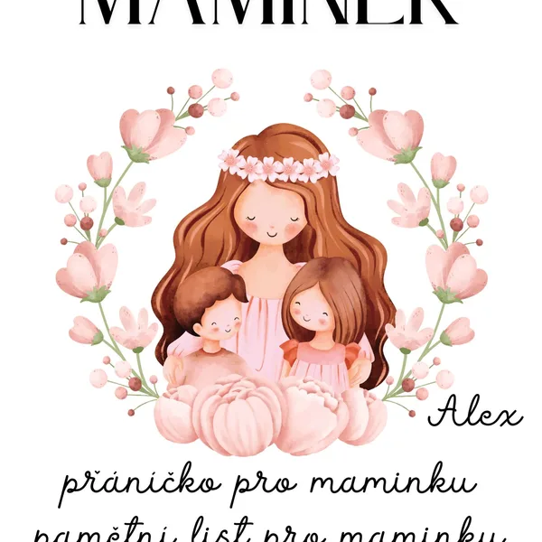 Svátek maminek - přáníčko, pamětní list 1