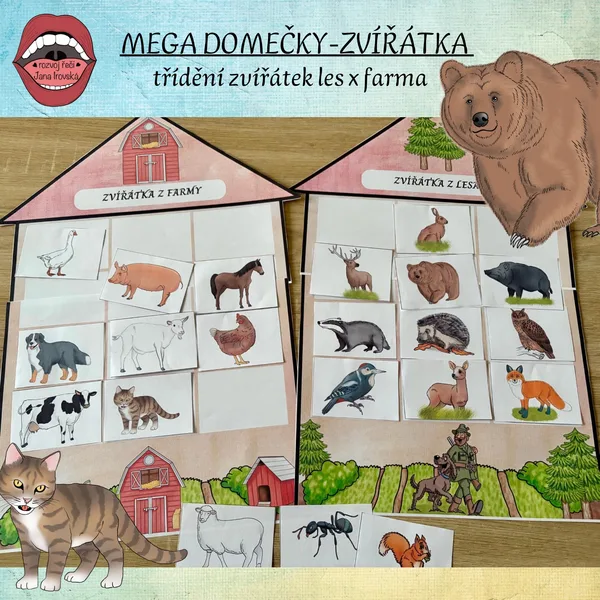 TŘÍDÍCÍ MEGA DOMEČKY ZVÍŘÁTEK 1