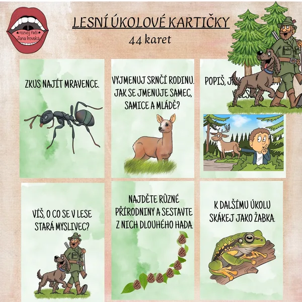LESNÍ ÚKOLOVÉ KARTIČKY 1