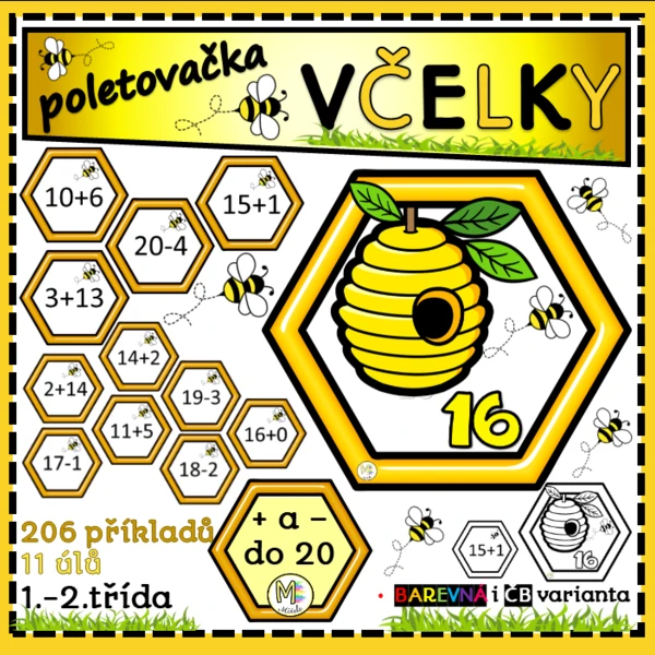 POLETOVAČKA-VČELKY- (+ A - DO 20 BEZ PŘECHODU PŘES ZÁKLAD 10) 1