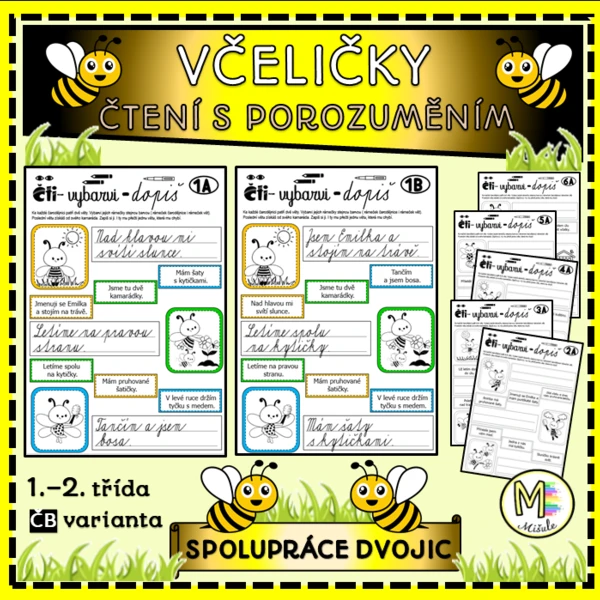 VČELIČKY- SPOLUPRÁCE DVOJIC- ČTENÍ S POROZUMĚNÍM 1