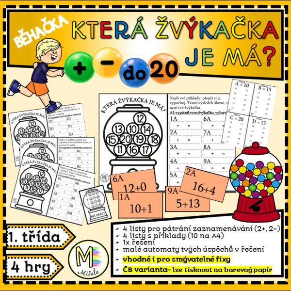 KTERÁ ŽVÝKAČKA JE MÁ? BĚHAČKA + A - DO 20 1