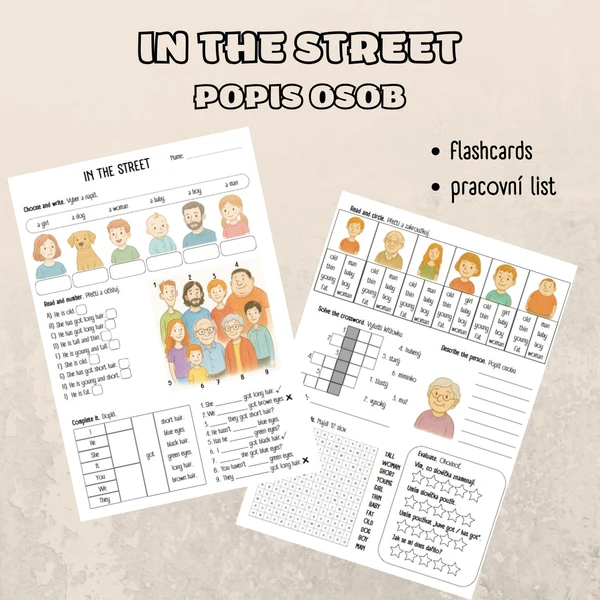 Popis osoby - pracovní list a kartičky 1