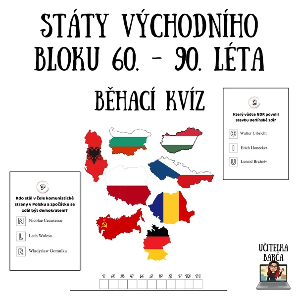 Běhací kvíz - Státy východního bloku 60. -90. léta 1