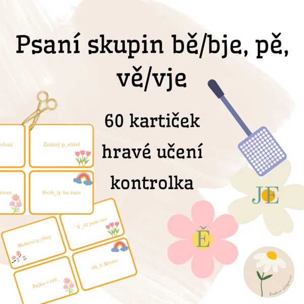Psaní skupin bě/bje, pě, vě/vje 1