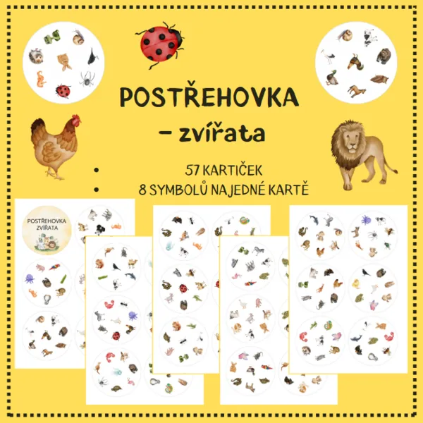 KARETNÍ POSTŘEHOVÁ HRA - ZVÍŘATA 1