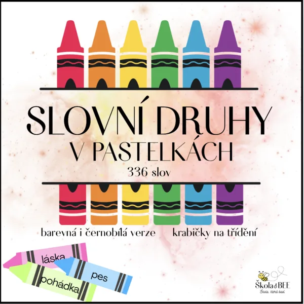 Slovní druhy v pastelkách 1