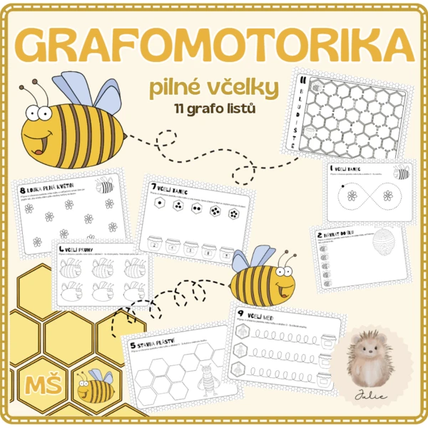 GRAFOMOTORIKA - VČELY 1