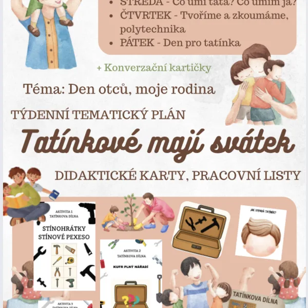 Tatínek má svátek (aktivity, přípravy) rodina, Den otců 1