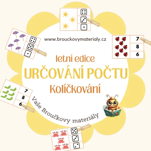 Určování počtu - léto, kolíčkování  1