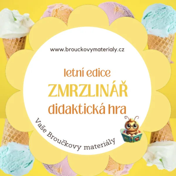 Zmrzlinář- didaktická hra, barvy, počet 1