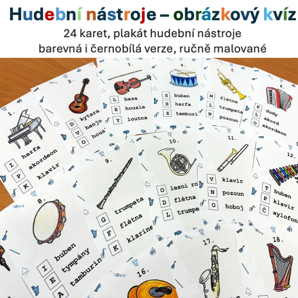 Hudební nástroje - obrázkový kvíz 1