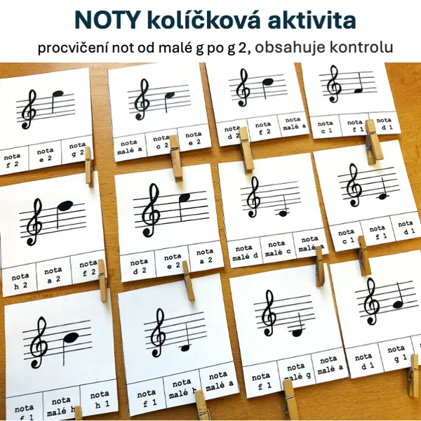 Noty - kolíčková aktivita 1