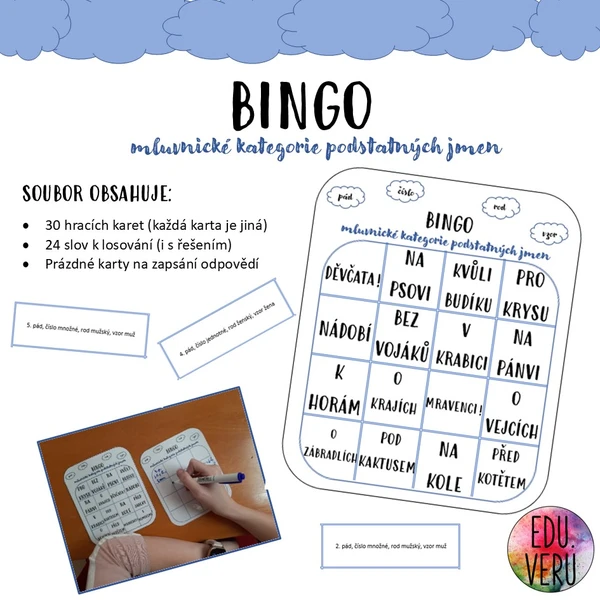 Bingo podstatná jména 1