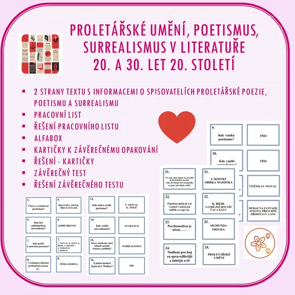 Proletářské umění, poetismus, surrealismus v literatuře 20. a 30. let 20. století 1