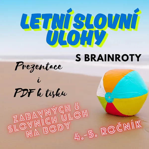 LETNÍ SLOVNÍ ÚLOHY s BRAINROTY 1