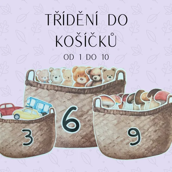 Třídění do košíků pro 1. třídu 1