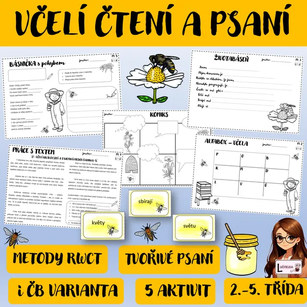 VČELY - TVOŘIVÉ PSANÍ A ČTENÍ 1