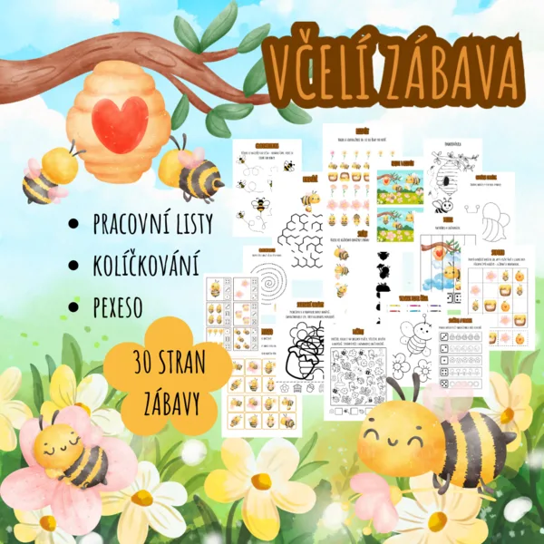 VČELÍ ZÁBAVA - pracovní listy 1