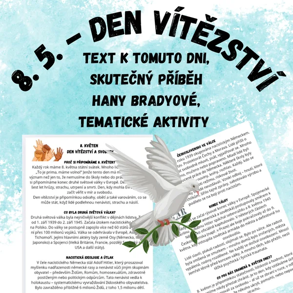 Den vítězství 8. května - text, skutečný příběh Hany Bradyové a tematické aktivity 1