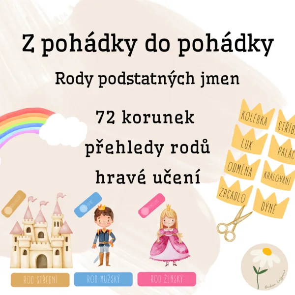 Z pohádky do pohádky - rody podstatných jmen 1