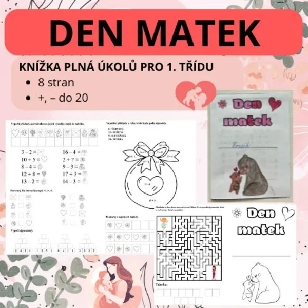 Den matek - knížečka úkolů pro 1. třídu 1