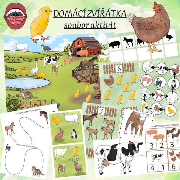 DOMÁCÍ ZVÍŘÁTKA: hravý soubor aktivit 1