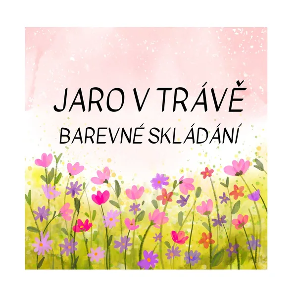 Barevné skládání - jaro v trávě 1