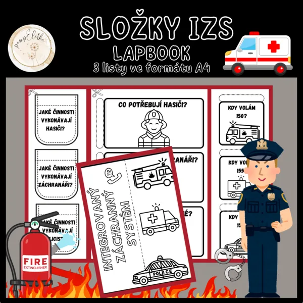 Lapbook - IZS (hasiči, záchranka, policie) 1