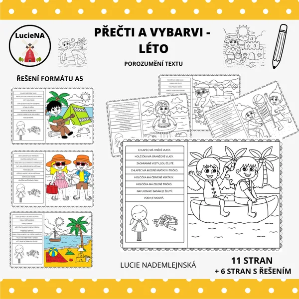 PŘEČTI A VYBARVI - LÉTO 1