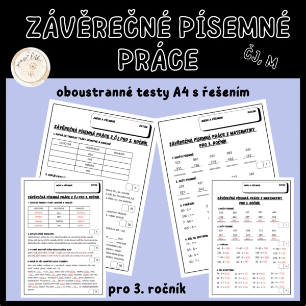 Závěrečné písemné práce pro 3. ročník 1