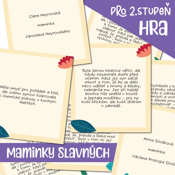 🧡 Maminky slavných Svátek matek pro 2.stupeň 1