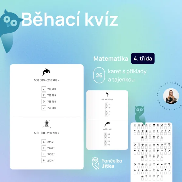 Běhací kvíz - učivo 4. třídy 1