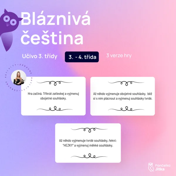 Bláznivá čeština - vyjmenovaná slova, slovní druhy, druhy hlásek, nauka o slově 1